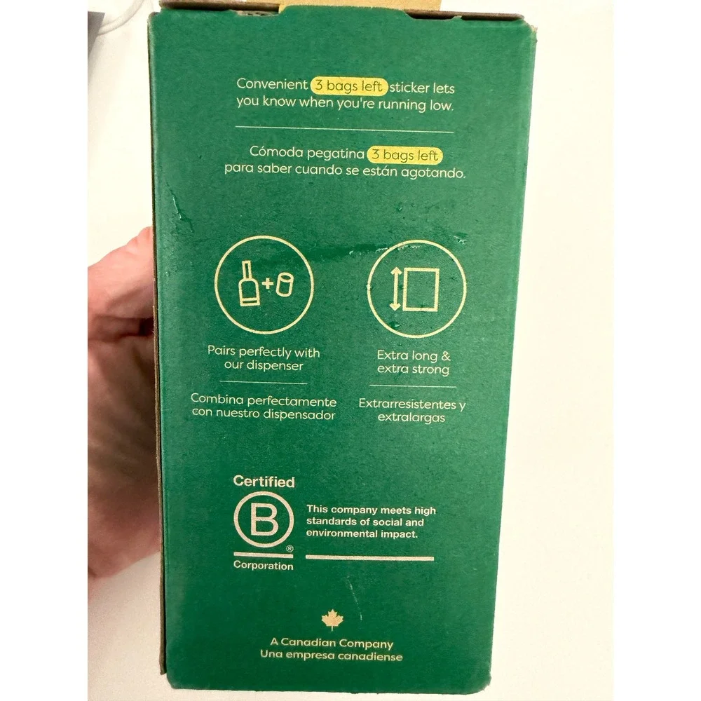 Earth Rated Unscented Dog Poop Bags 120 Count 8 Refill Rolls Green 9x13 Inch